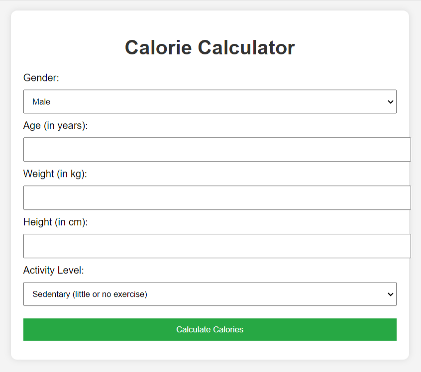 Calorie Calculator