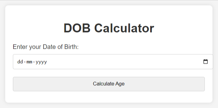 DOB Calculator