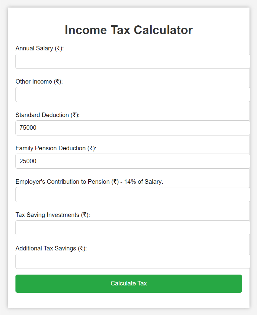 Income Tax Calculator