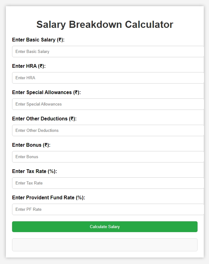 Salary Breakdown Calculator