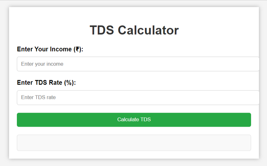 TDS Calculator