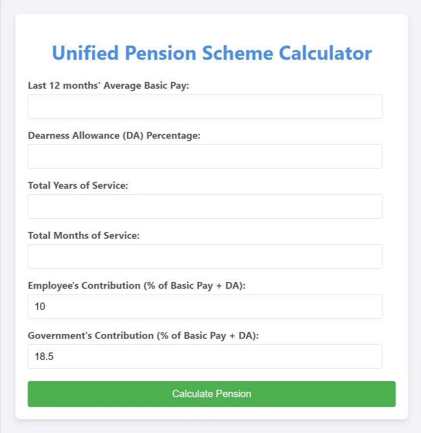 Unified Pension Scheme (UPS)