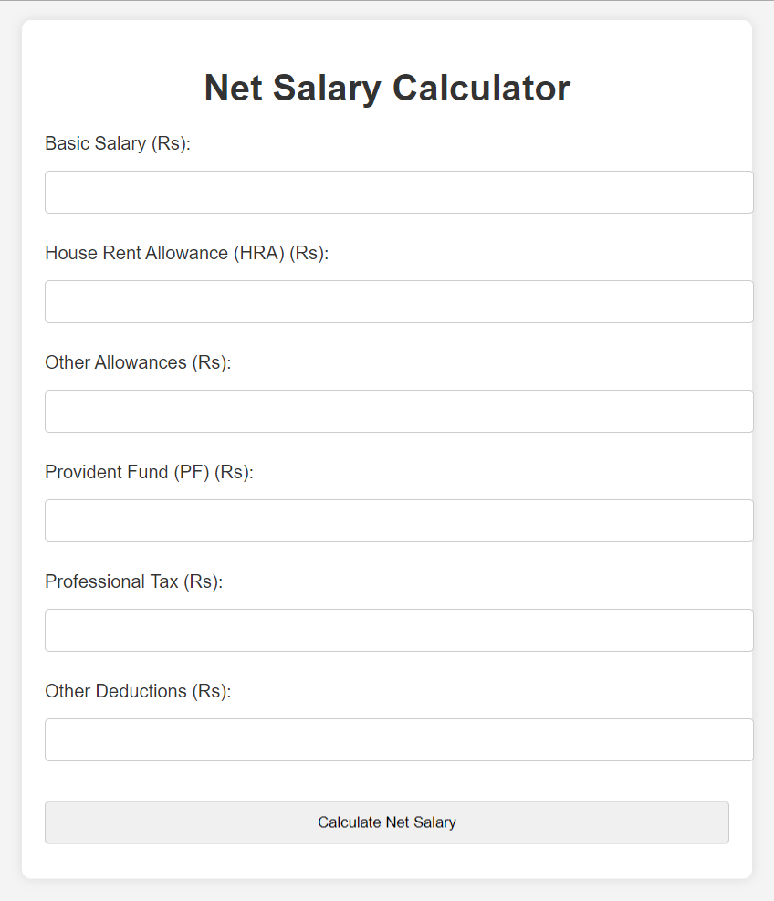 Net Salary Calculator